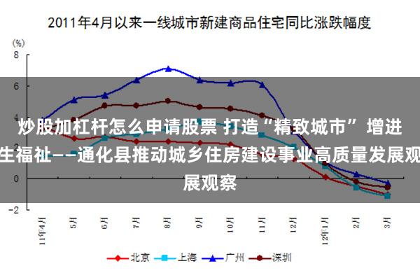 炒股加杠杆怎么申请股票 打造“精致城市” 增进民生福祉——通化县推动城乡住房建设事业高质量发展观察