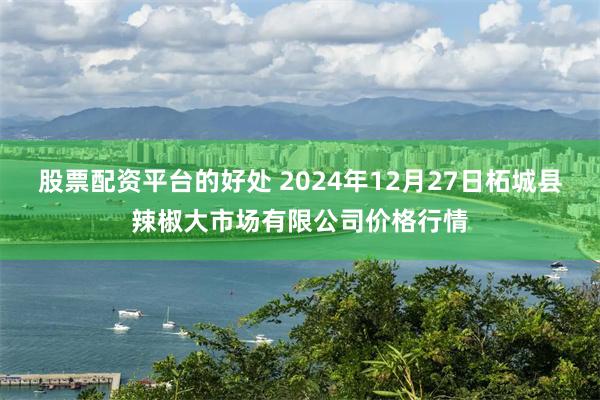 股票配资平台的好处 2024年12月27日柘城县辣椒大市场有限公司价格行情