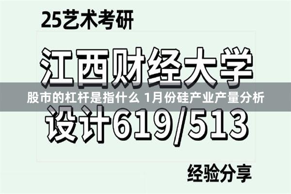 股市的杠杆是指什么 1月份硅产业产量分析