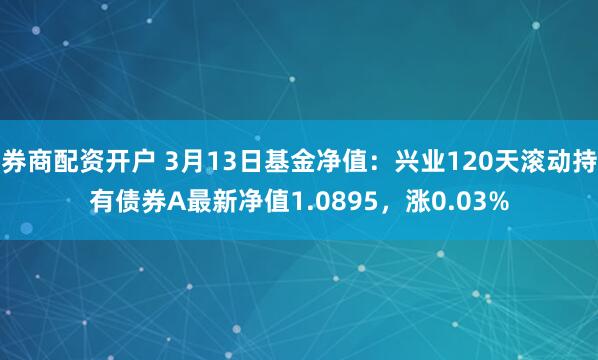 券商配资开户 3月13日基金净值：兴业120天滚动持有债券A最新净值1.0895，涨0.03%